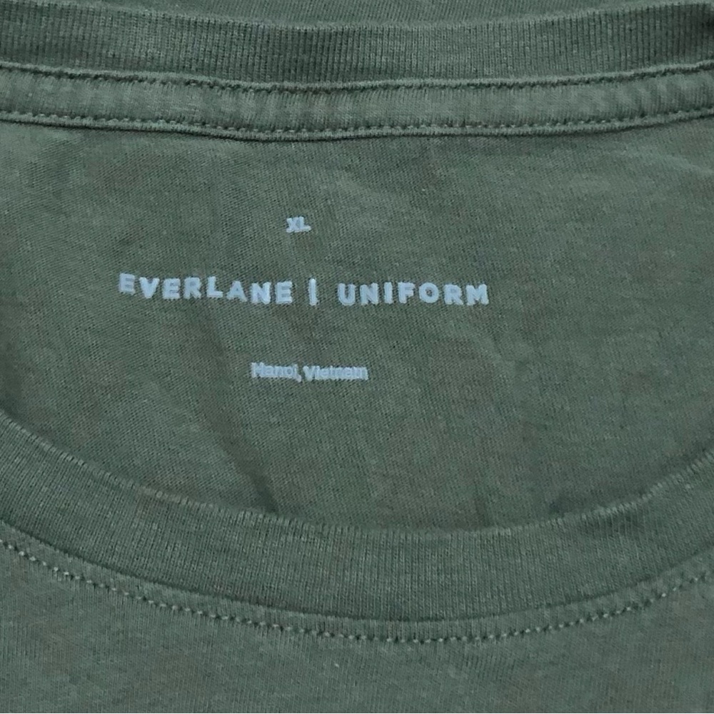 Everlane Men's Crew Tee in Sage Green XL Organic Cotton - Picture 3 of 5
